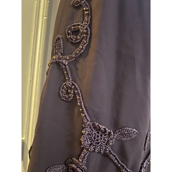 Kroshetta Papillon Womens Beaded Crochet Gown Large Hand Made Embroidered‎ - Picture 7 of 16